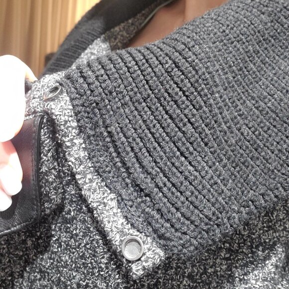 Vince Wool Winter Coat Grey Black EUC - Picture 7 of 7